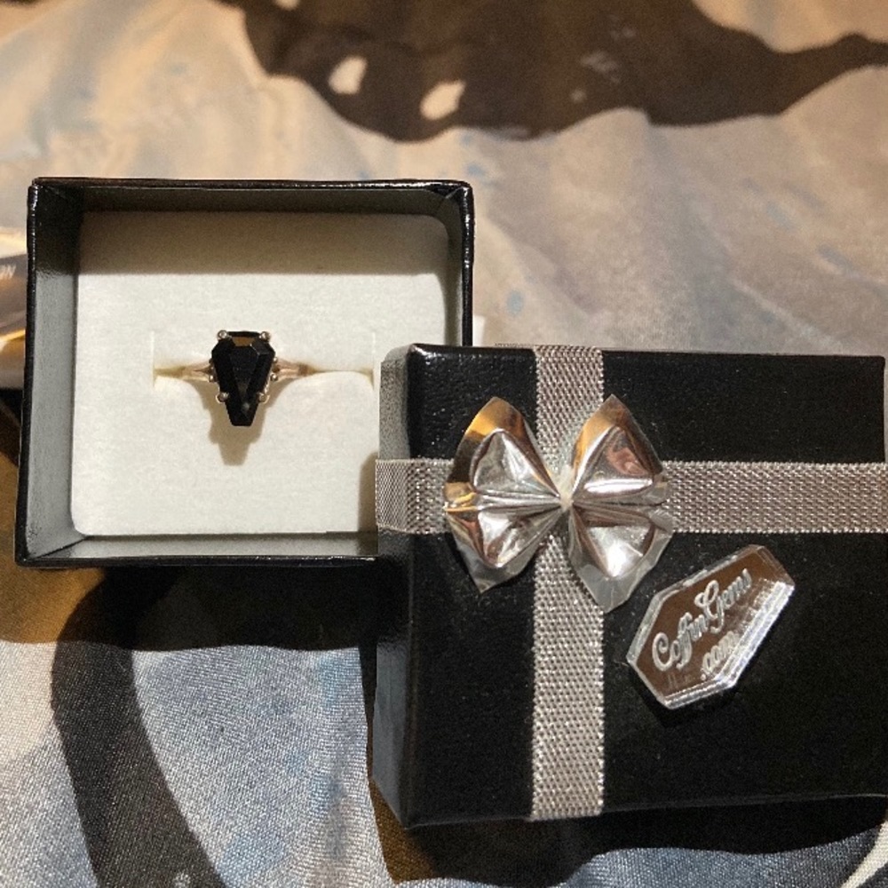 Black coffin ring